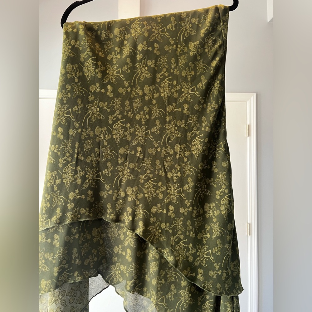 Hot topic thorn and fables fairy green maxi skirt nwt